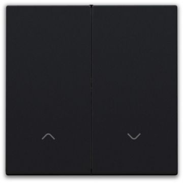 Niko afwerkingsset voor 2-voudige elektronische rolluikschakelaar - Niko Home Control - Piano Black (161-31006)