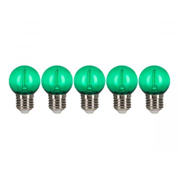 Bailey LED kogel E27 groen 0,6W 30lm IP44 ecopack 5 pack (143028)