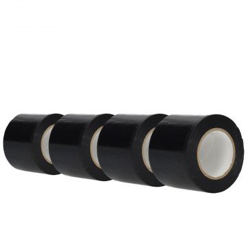 Stokvis isolatietape 50mm x 10 meter zwart per 4 rollen (CT060102)