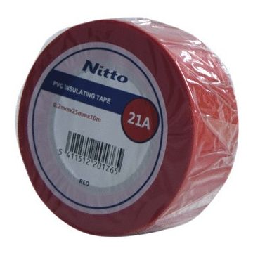 Nitto isolatietape 19mm x 20 meter rood per 10 rollen (CT090204)