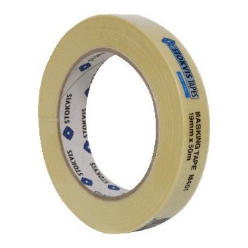 Stokvis masking tape 19mm x 50 meter beige (CT200301)