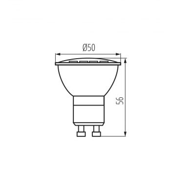 Kanlux LED spot GU10 4.9W 400lm warm wit 3000K (34968)
