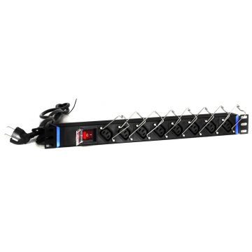 19 inch 8-voudige stekkerdoos C13 2 meter - zwart (DS-8PDU-C13)