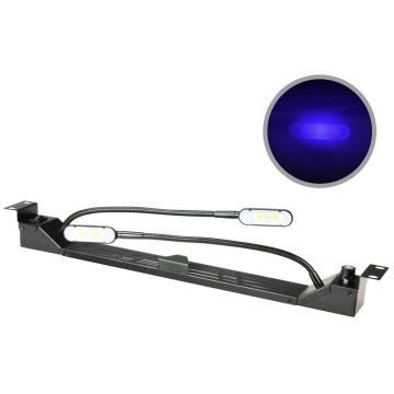 19 inch gooseneck LED verlichting + dimmer - wit/blauw (DS-LT-G3)