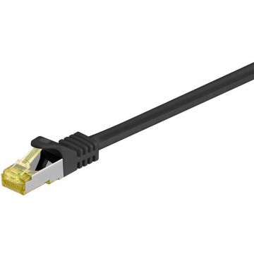 Cat7 S/FTP netwerkkabel patchkabel 0,25 meter - zwart (DC-70-002)