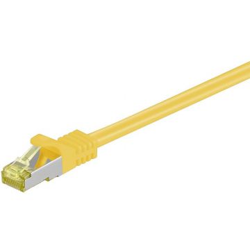 Cat7 S/FTP netwerkkabel patchkabel 0,25 meter - geel (DC-77-002)