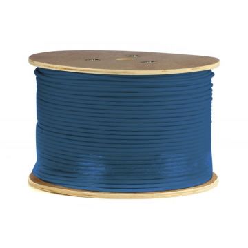 Danicom CAT6a S/FTP kabel stug LSZH rol van 305 meter - blauw (DC-SFTP6A-305S-ECA)