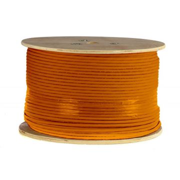 Danicom CAT7 S/FTP kabel stug LSZH rol van 500 meter - oranje (DC-SFTP7-500S-ECA)