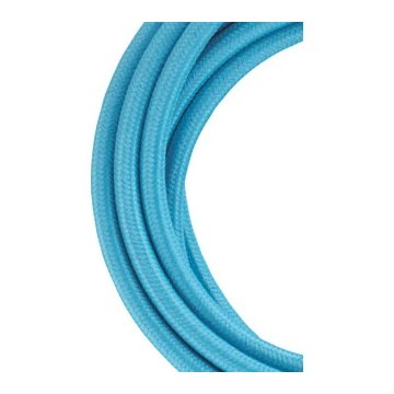 Bailey textielsnoer 3 meter 2x0.75 mm2 - hemelsblauw (139682)