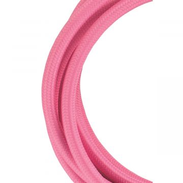 Bailey textielsnoer 3 meter 2x0,75 mm2 - roze (139684)