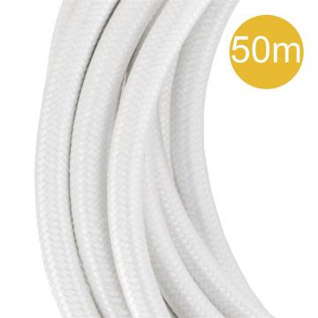 Bailey textielsnoer op rol 50 meter 3x0.75 mm2 - wit (142279)