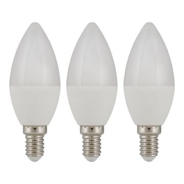 Bailey LED lamp kaars C37 E14 warm wit 2700K 5,5W 470lm - 3 stuks (145220)