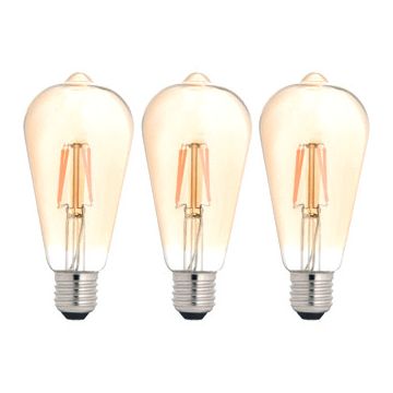 Bailey LED lamp filament peer ST64 E27 warm wit 2200K 4W 300lm - 3 stuks (142724)