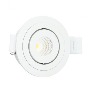 LED Republic waterdichte inbouwspot klein wit 4W 280lm 2700K IP44 zaagmaat Ø53mm - diameter 61