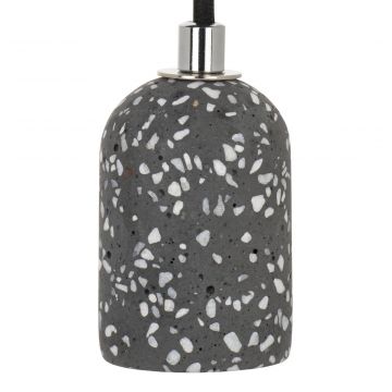 Bailey hanglamp Terrazzo E27 met 1,5 meter textielsnoer - donkergrijs (142539)