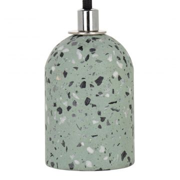 Bailey hanglamp Terrazzo E27 met 1,5 meter textielsnoer - groen (142541)