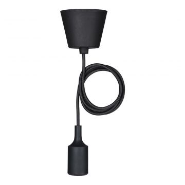 Bailey hanglamp E27 met 1,5 meter textielsnoer - zwart (141580)