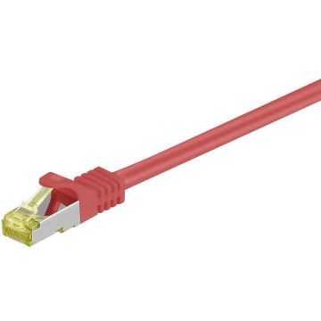 Danicom CAT 7 S/FTP netwerkkabel 0.25 meter rood