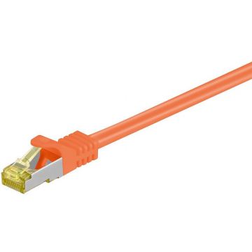 Danicom CAT 7 S/FTP netwerkkabel 0.25 meter oranje