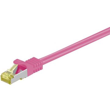 Danicom CAT 7 S/FTP netwerkkabel 0,25 meter roze