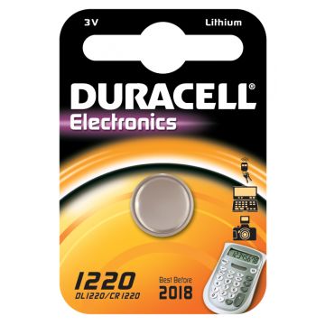 Duracell knoopcel batterij Lithium CR1220 3V - per stuk (D030305)