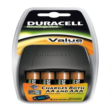 Duracell batterijlader AAA/AA incl. 2x AA batterij - laadtijd 4 uur CEF14 (D117211)