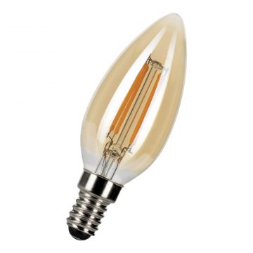 Bailey LED lamp filament goud kaars E14 4W 300lm 2200K dimbaar (143054)