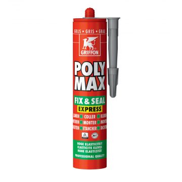 GRIFFON Polymax Fix&Seal Express montagekit en afdichtingskit koker 425 gram - grijs (6150456)