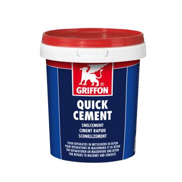 GRIFFON snelcement voor reparaties aan metslewerk en beton - pot 1kg - grijs (6150080)