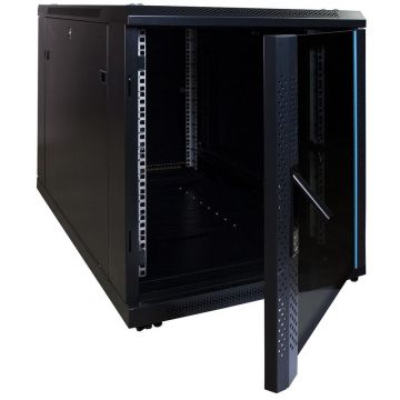 12U mini patchkast met glazen deur 600x1000x720mm (DS6012)