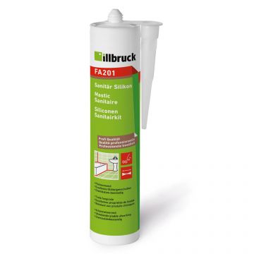 illbruck sanitairkit siliconenkit bouwkit - koker 310ml - crèmewit RAL9001 (FA201)