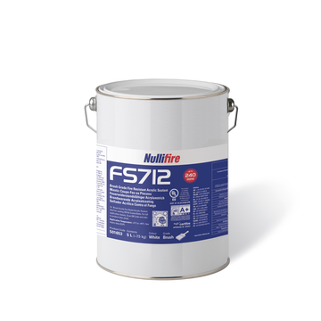 Nullifire brandwerende acrylaatcoating voor steenwolplaat FB750 max 240 min - blik 5 liter - wit (FS712)