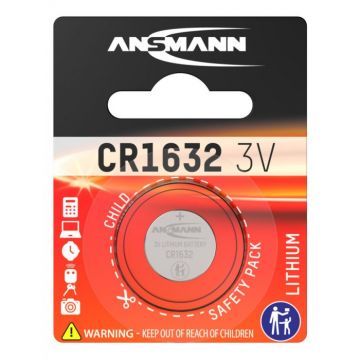 Ansmann batterij lithium knoopcel CR1632 / 3V - verpakking per 1 stuk (1516-0004)