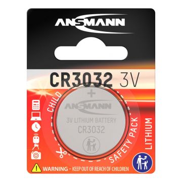 Ansmann batterij lithium knoopcel CR3032 / 3V - verpakking per 1 stuk (1516-0013)