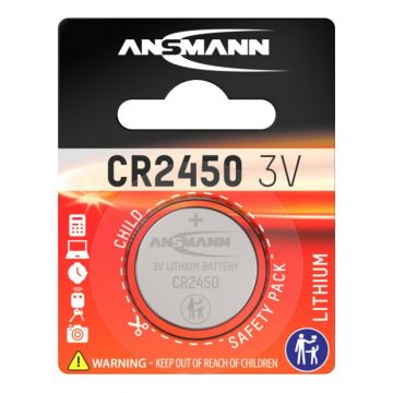 Ansmann batterij lithium knoopcel CR2450 / 3V - verpakking per 1 stuk (5020112)