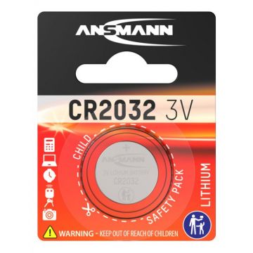 Ansmann batterij lithium knoopcel CR2032 / 3V - verpakking per 1 stuk (5020122)