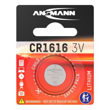 Ansmann batterij lithium knoopcel CR1616 / 3V - verpakking per 1 stuk (5020132)