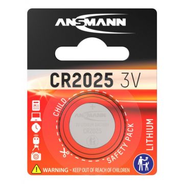 Ansmann batterij lithium knoopcel CR2025 / 3V - verpakking per 1 stuk (5020142)
