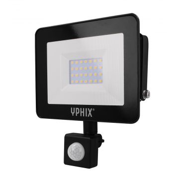 Yphix LED schijnwerper met sensor 50W 4.000lm warm wit 3000K IP44 (50508252)
