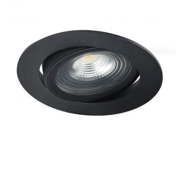 LED Republic waterdichte inbouwspot rond zwart 10W 1.000lm 2000K-3000K DTW incl. driver IP65 zaagmaat Ø90mm - diameter 104mm