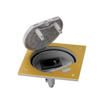 Simon K45 waterdichte vloerstopcontact - Messing IP66 (KSE2/23/71)