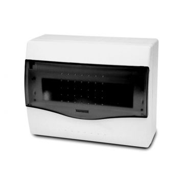 Famatel Nuova zekeringkast met doorzichtig deur 1-rij 10 modules 284x195mm (BxH) (3608)