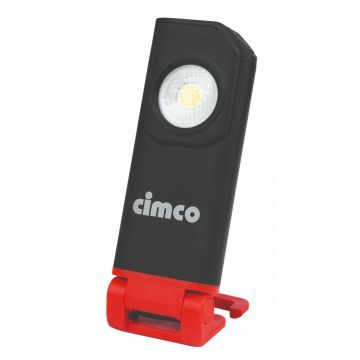 Cimco accu werklamp bouwlamp mini 6500K 350lm dimbaar met clip en magneet IP54/IK07 (111575)