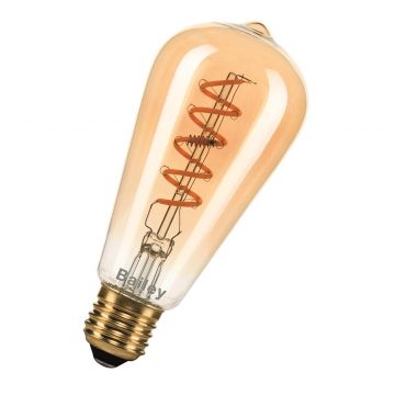 Bailey LED lamp filament spiraled goud ST64 E27 3.2W 180lm 1900K dimbaar (145013)