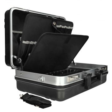 EMhub gereedschapskoffer Profi hardshell ABS slagvast 480x330x200mm voor circa 35 tools (4089900)