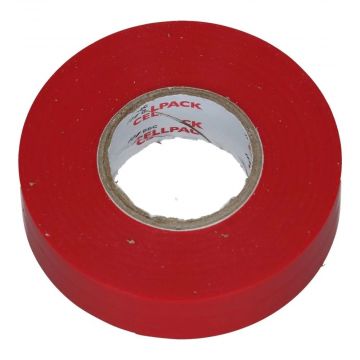 Cellpack isolatietape 20 mm - rood per rol 20 meter (416774)