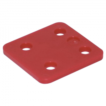 GB drukplaat zonder sleuf 70x70x5mm - rood per 48 stuks (34705.B048)