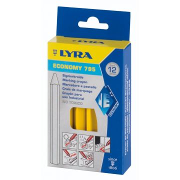 Lyra merkkrijt gele set van 12 stuks (4850007)