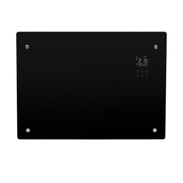 Eurom alutherm verre elektrische kachel 1000W met WiFi en app - zwart (360974)