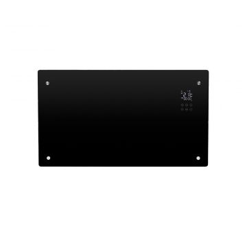 Eurom alutherm verre elektrische kachel 1500W met WiFi en app - zwart (360981)
